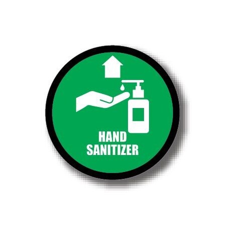 Ergomat 17in CIRCLE SIGNS Hand Sanitizer DSV-SIGN 289 #3989 -UEN